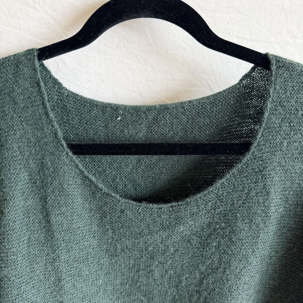 Peruvian Connection 100% Royal Alpaca Sweater Green Knit Pullover L/XL - Picture 4 of 11